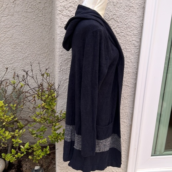 💚Barefoot Dreams Cozy Chic Coastal Open Hooded Cardigan Women's Size L/XL - Picture 6 of 10